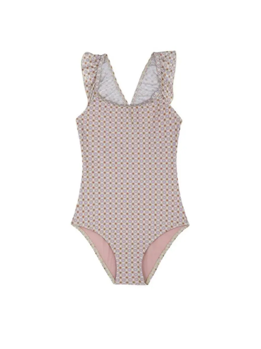 Детский купальник Gottex Kids Vacation Mode Square Neck Ruffle One Piece — мульти
