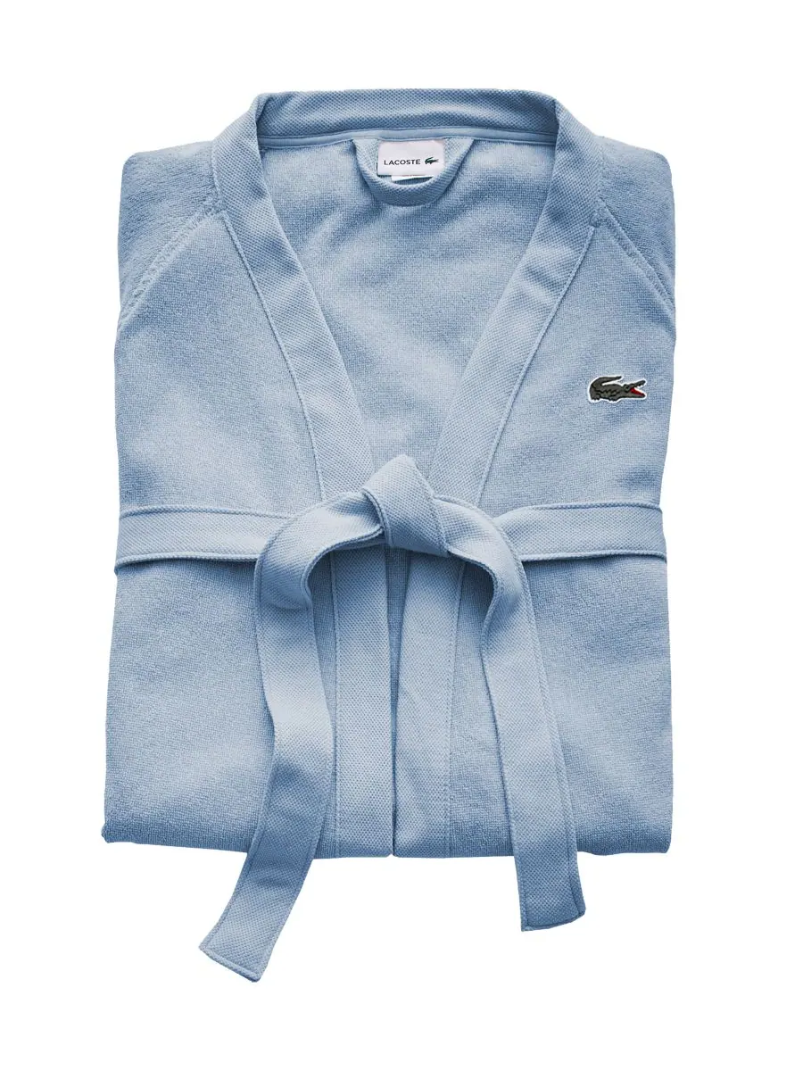 Банный халат из 100% хлопкового пике с нашивкой и логотипом Lacoste Home