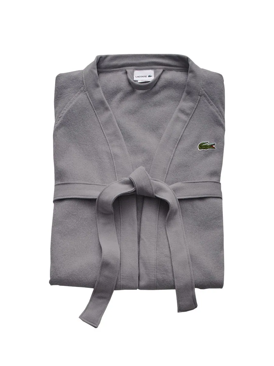 Банный халат из 100% хлопкового пике с нашивкой и логотипом Lacoste Home