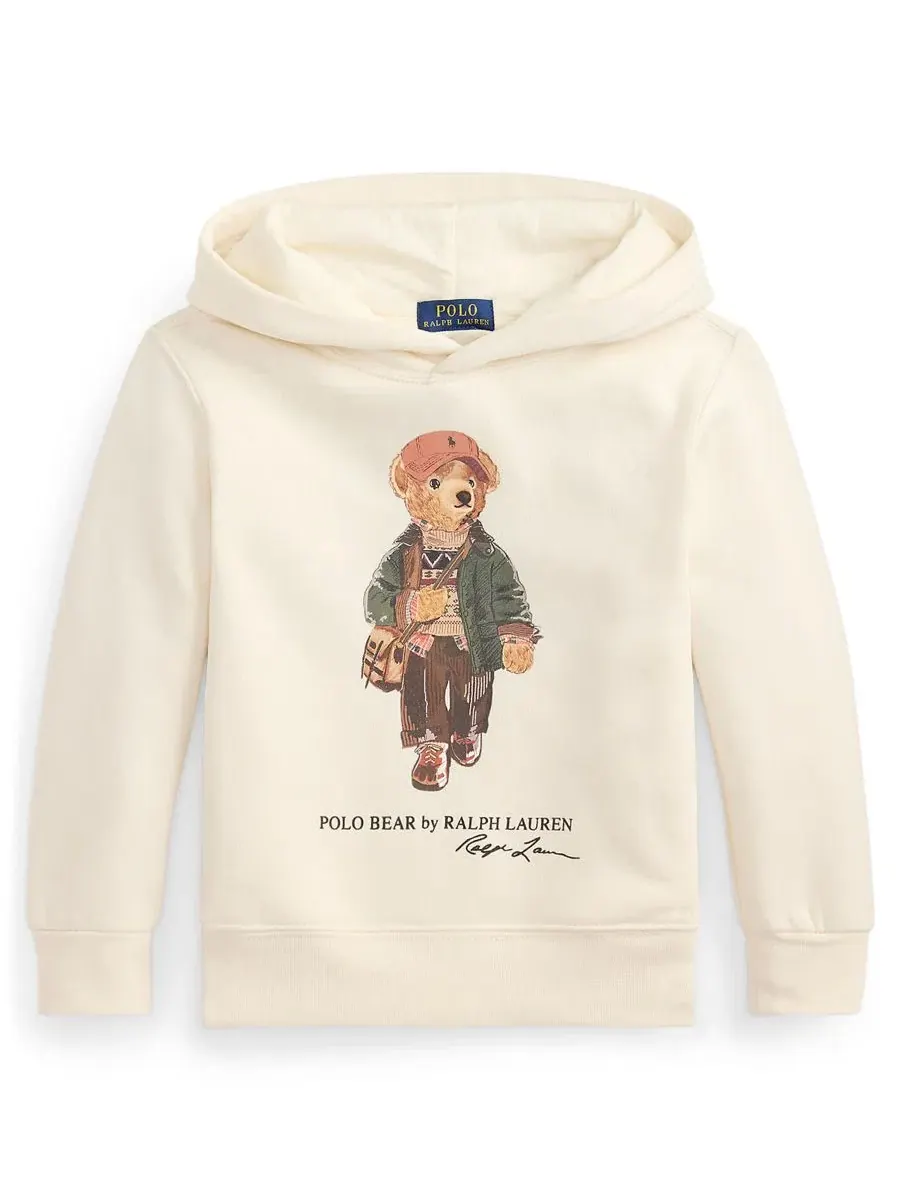 Худи с капюшоном из флиса с принтом Polo Bear, модель Polo Bear Fleece Hooded Sweatshirt Polo Ralph — изображение 1 из 3
