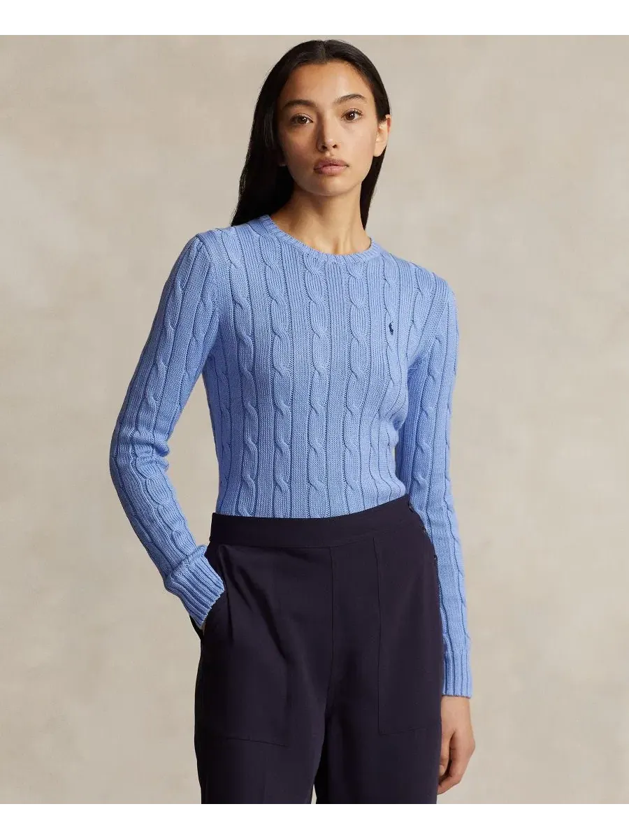 Свитер с воротником-гольф из хлопка, Slim Fit Polo Ralph Lauren — изображение 1 из 16, синий
