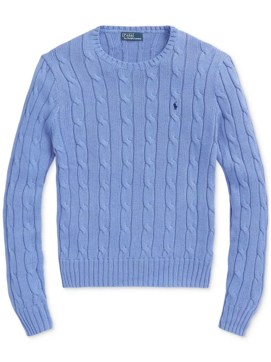 Свитер с воротником-гольф из хлопка, Slim Fit Polo Ralph Lauren — изображение 5 из 16, синий