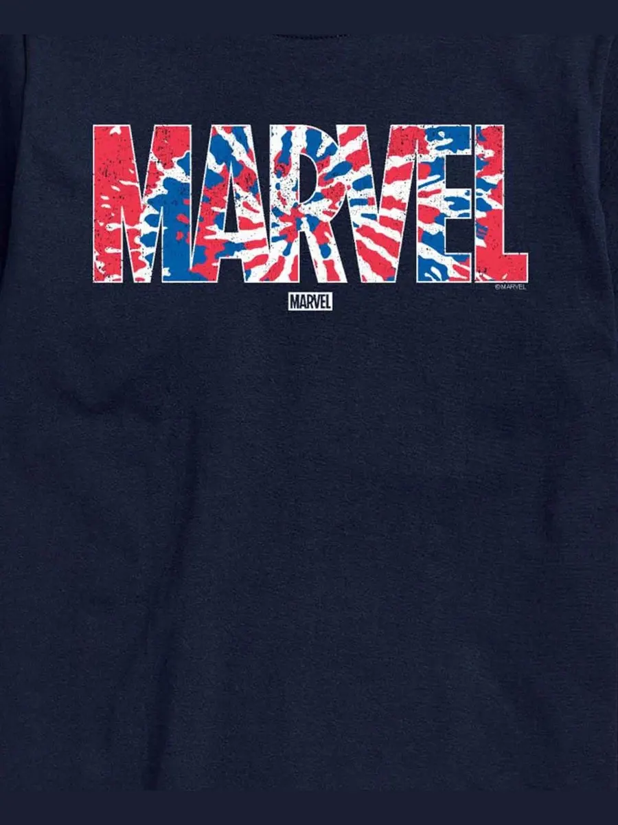 Футболка с принтом Marvel Tie Dye с коротким рукавом AIRWAVES — изображение 3 из 3, темно-синий