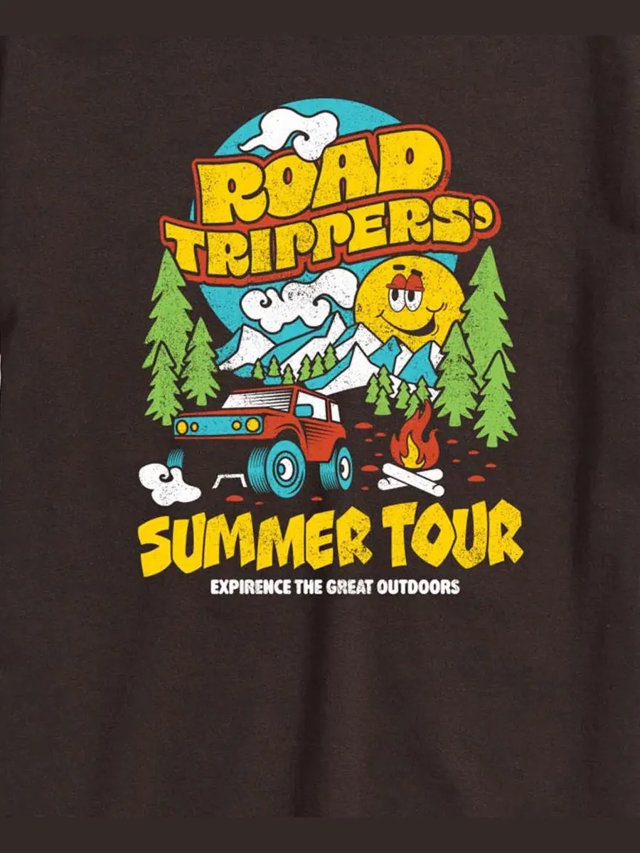 Футболка с графическим принтом Road Trippers Summer Tour AIRWAVES — изображение 3 из 3, коричневый