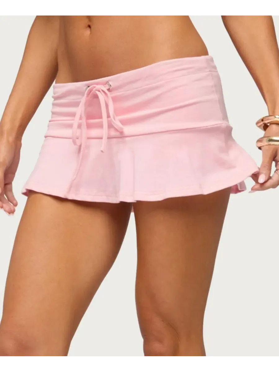 Юбка-шорты с пеплумом In Your Dreams Peplum Skort Edikted — изображение 4 из 5, розовый