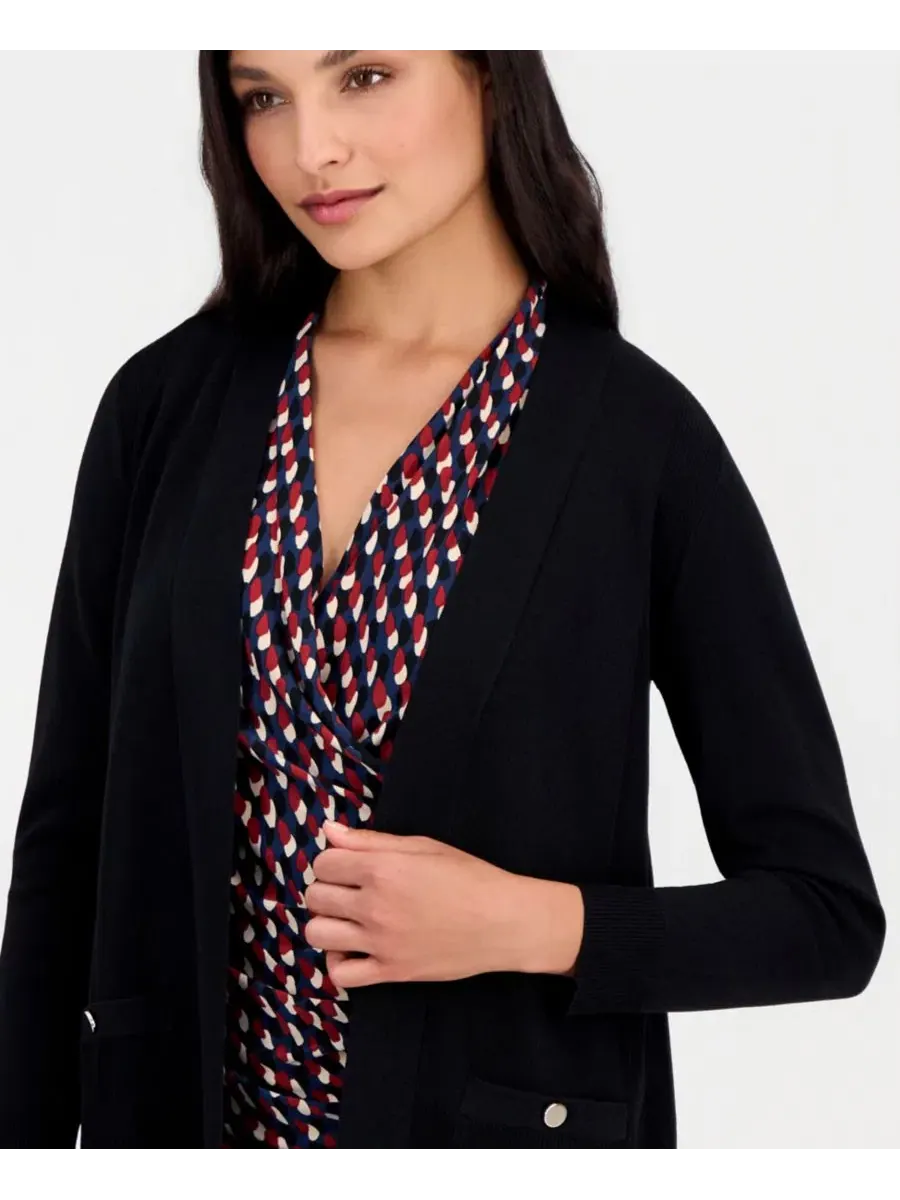 Кардиган с шалью-воротником Anne Klein — изображение 2 из 4, черный