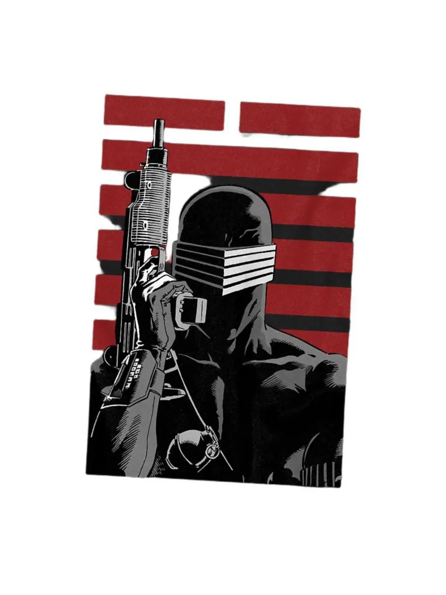 Футболка с принтом Snake Eyes G.I. Joe Hasbro+ — изображение 2 из 3, черный