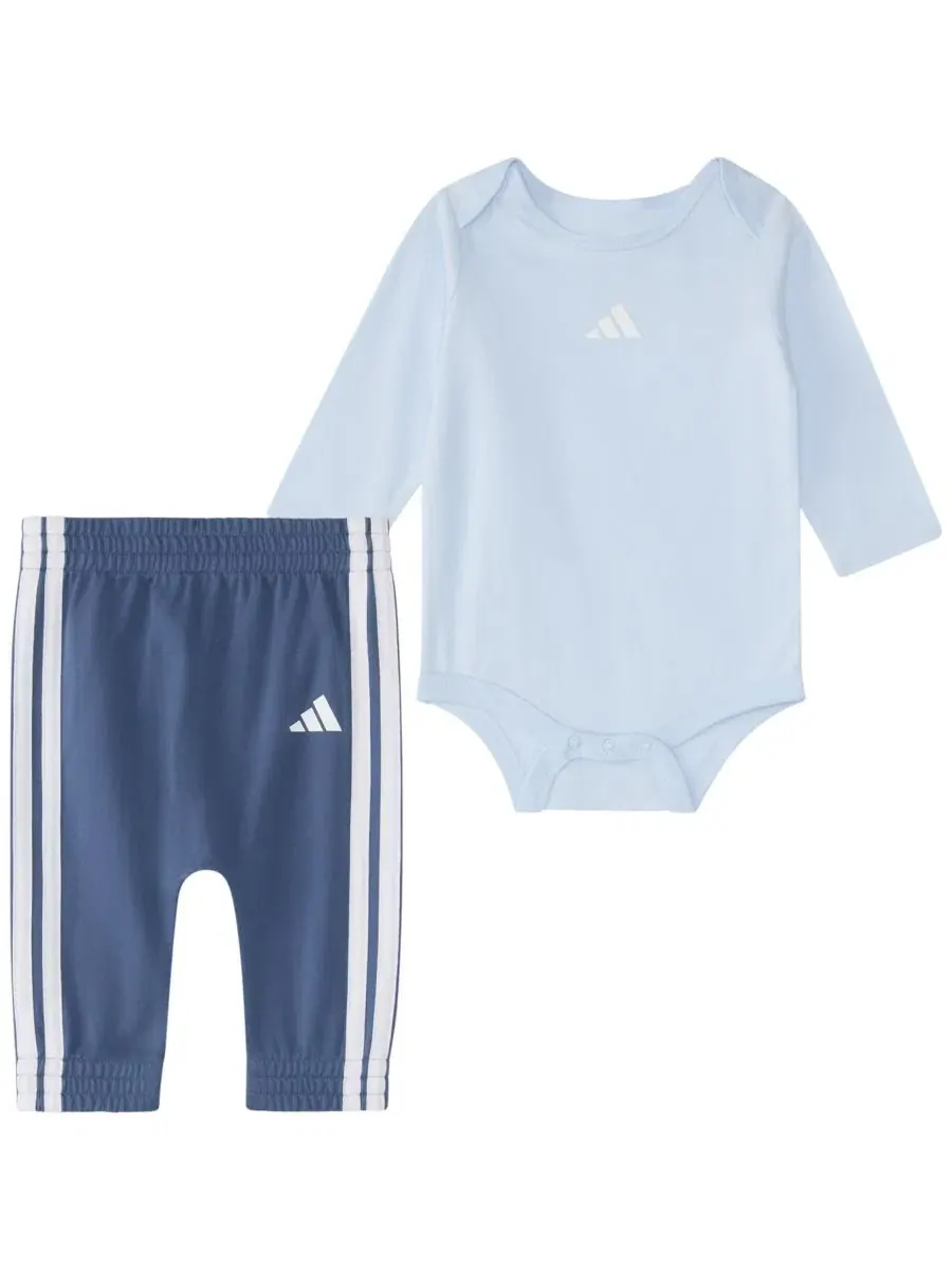 Комплект боди с длинным рукавом и штанов, 2 предмета, Logo Long-Sleeve Bodysuit and Pants Set adidas