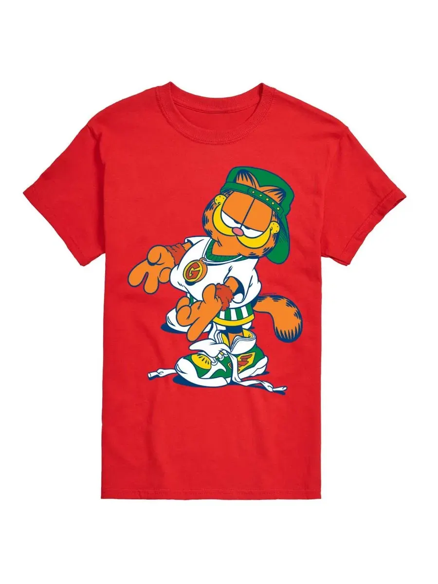 Футболка с принтом Garfield Streetwear Peace Sign AIRWAVES — изображение 1 из 3, красный