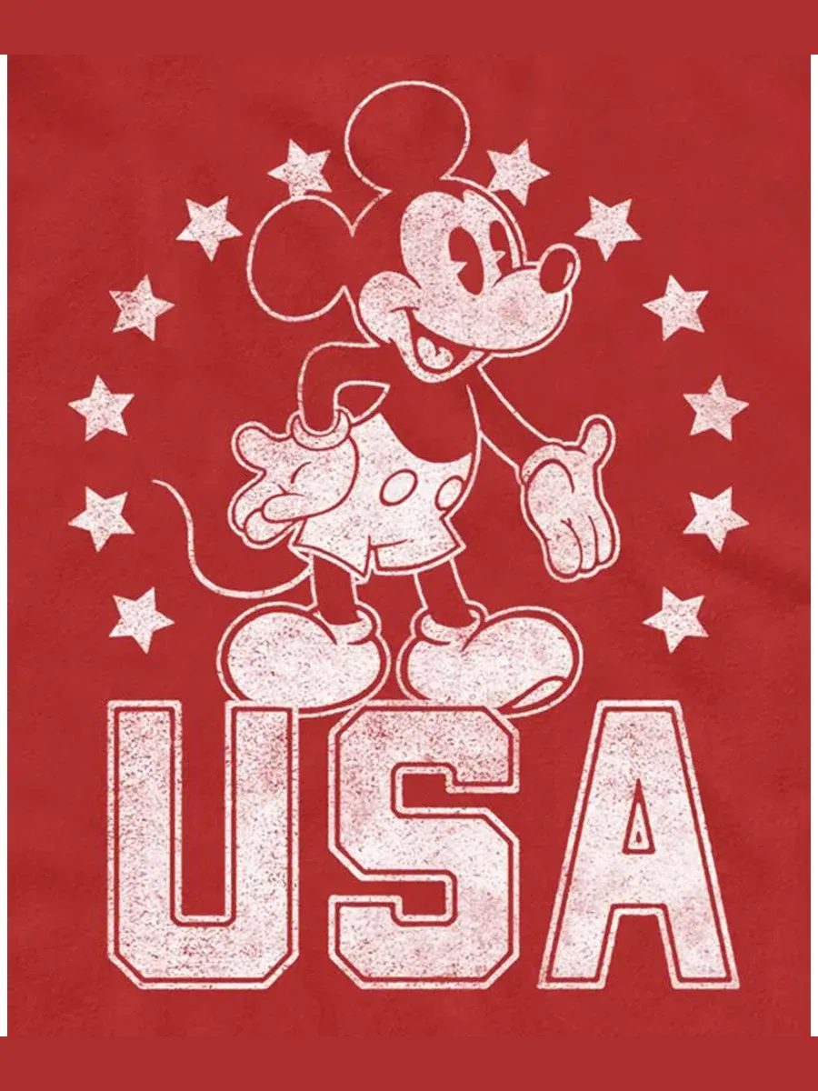 Мужская футболка-безрукавка с принтом USA Mickey Fifth Sun — изображение 3 из 3, красный