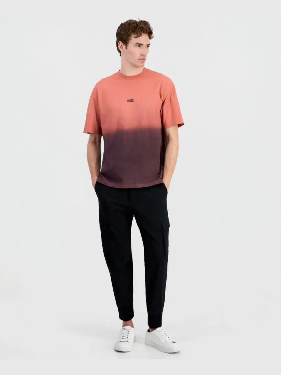 Футболка с принтом спереди и сзади Nalono Hugo Boss — изображение 2 из 4, красный