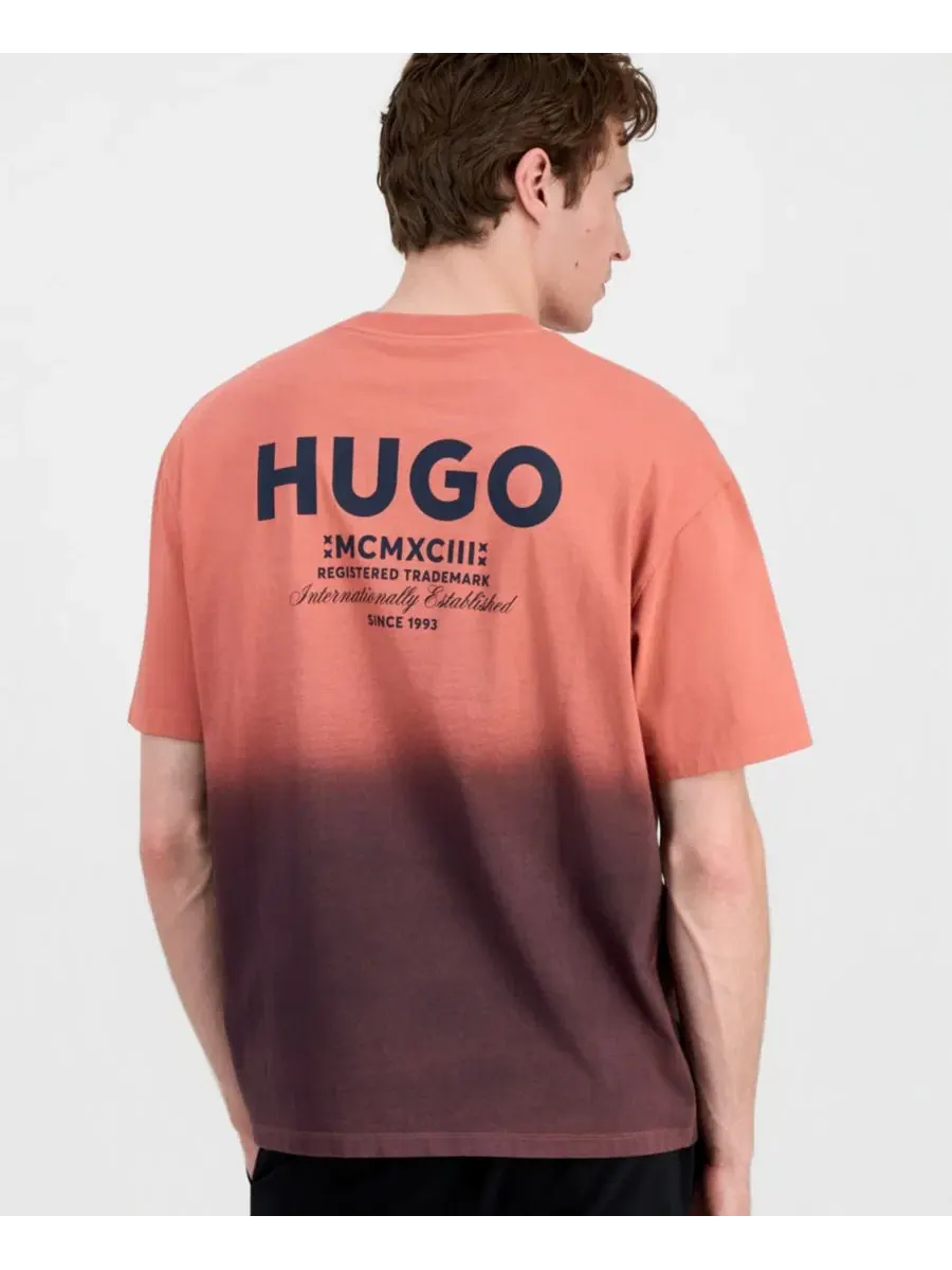 Футболка с принтом спереди и сзади Nalono Hugo Boss — изображение 3 из 4, красный