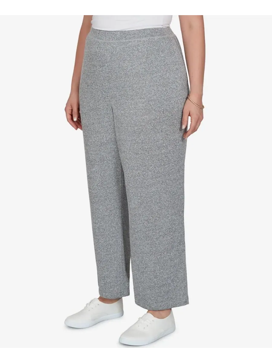 Женские брюки Plus Size из мягкого футера с начесом Alfred Dunner — изображение 2 из 5, серый