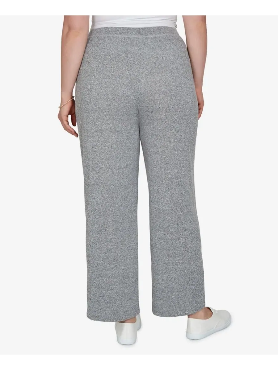 Женские брюки Plus Size из мягкого футера с начесом Alfred Dunner — изображение 5 из 5, серый