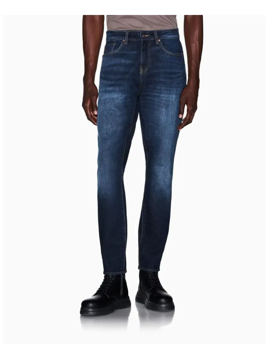 Мужские джинсы Slim Fit из стрейч-хлопка A|X Armani Exchange — синий