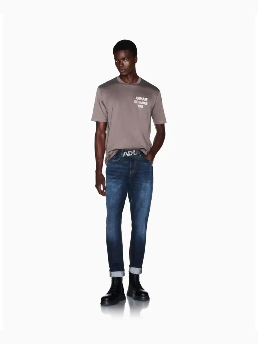 Мужские джинсы Slim Fit из стрейч-хлопка A|X Armani Exchange — изображение 2 из 8, синий джинсовый синий