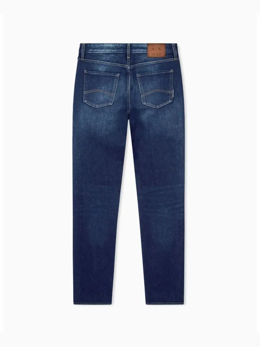 Мужские джинсы Slim Fit из стрейч-хлопка A|X Armani Exchange — изображение 3 из 8, синий джинсовый синий