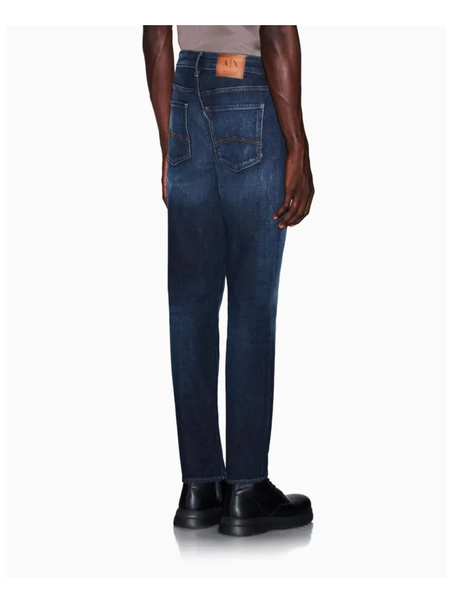 Мужские джинсы Slim Fit из стрейч-хлопка A|X Armani Exchange — изображение 6 из 8, синий джинсовый синий