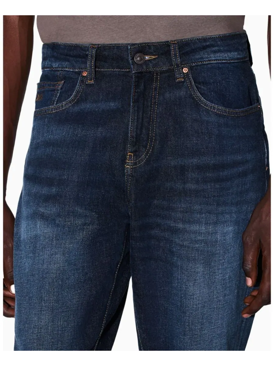Мужские джинсы Slim Fit из стрейч-хлопка A|X Armani Exchange — изображение 7 из 8, синий джинсовый синий