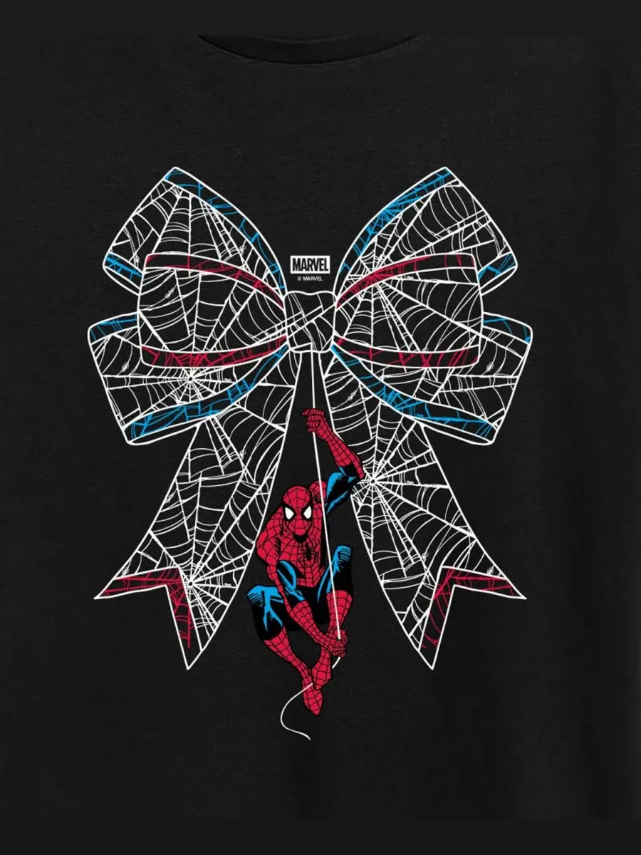 Футболка с принтом Spider-Man Bow Hybrid Apparel — изображение 3 из 3, черный
