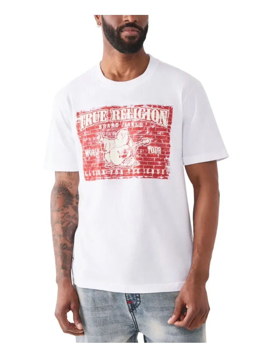 Футболка с принтом Brick Buddha True Religion — белый