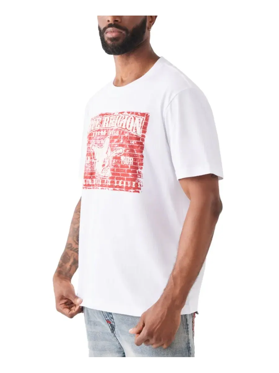 Футболка с принтом Brick Buddha True Religion — изображение 2 из 3, белый