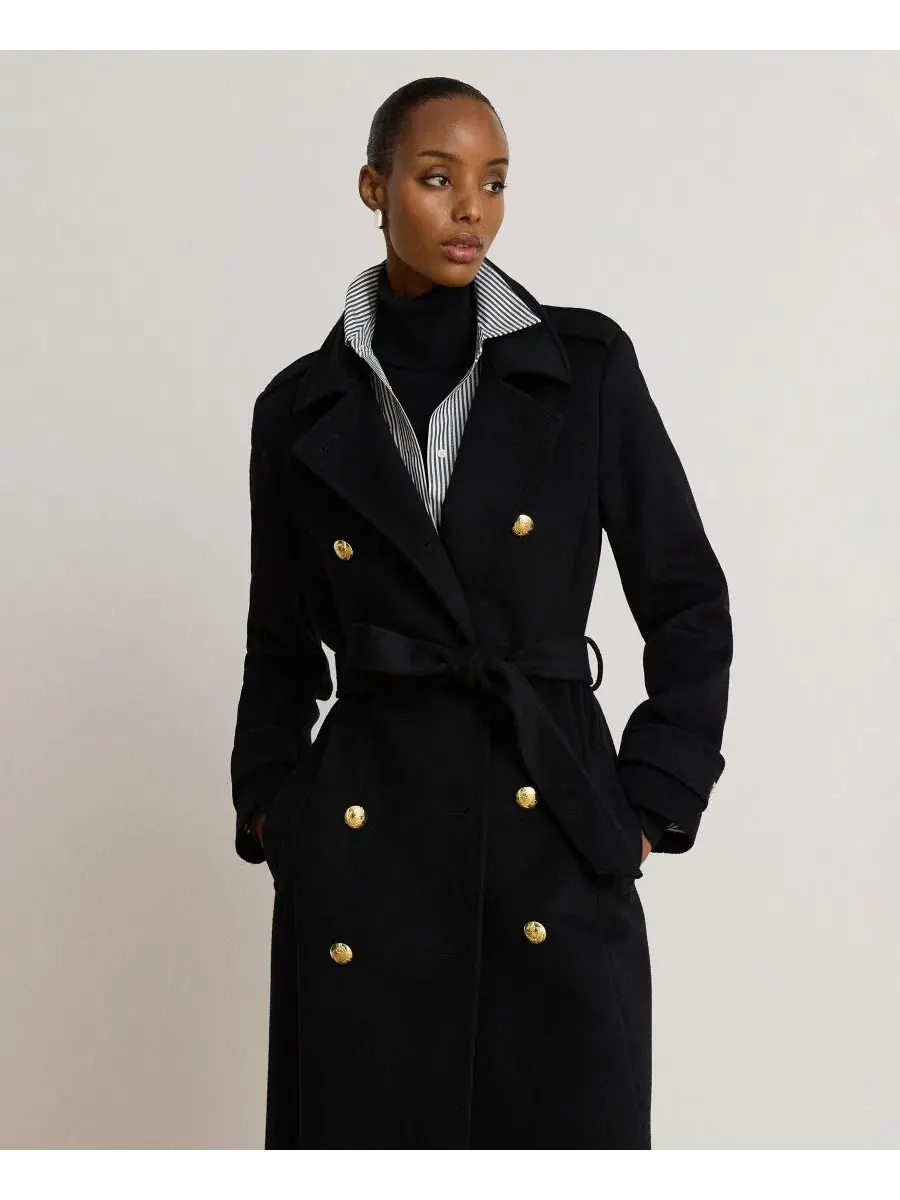 Пальто с поясом и воротником Women's Collared Coat Lauren Ralph Lauren