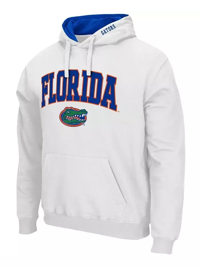 Мужская толстовка с капюшоном Florida Gators Arch Logo 3.0 Colosseum — изображение 2 из 5, белый