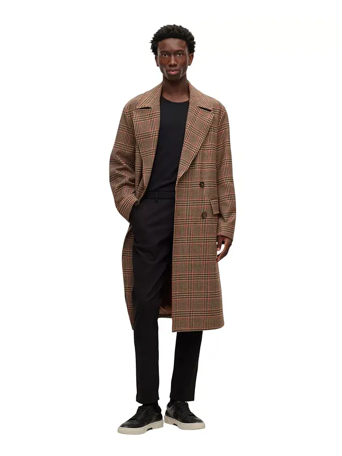 Мужская футболка Bubble-Jacquard с фактурным узором Hugo Boss — изображение 2 из 4, черный
