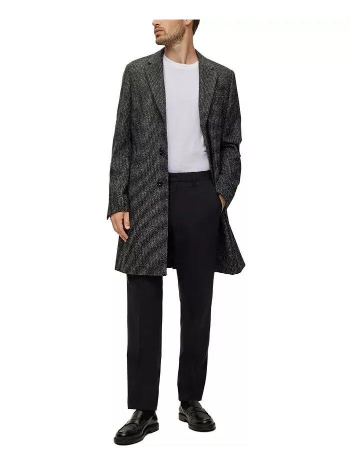 Футболка мужская с узором Bubble-Jacquard Hugo Boss — изображение 4 из 4, белый