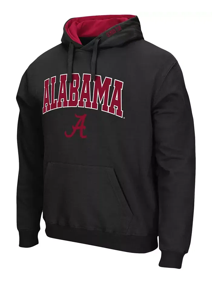 Мужская толстовка с капюшоном Alabama Crimson Tide Arch and Logo 3.0 Pullover Hoodie Colosseum — изображение 5 из 5, серый