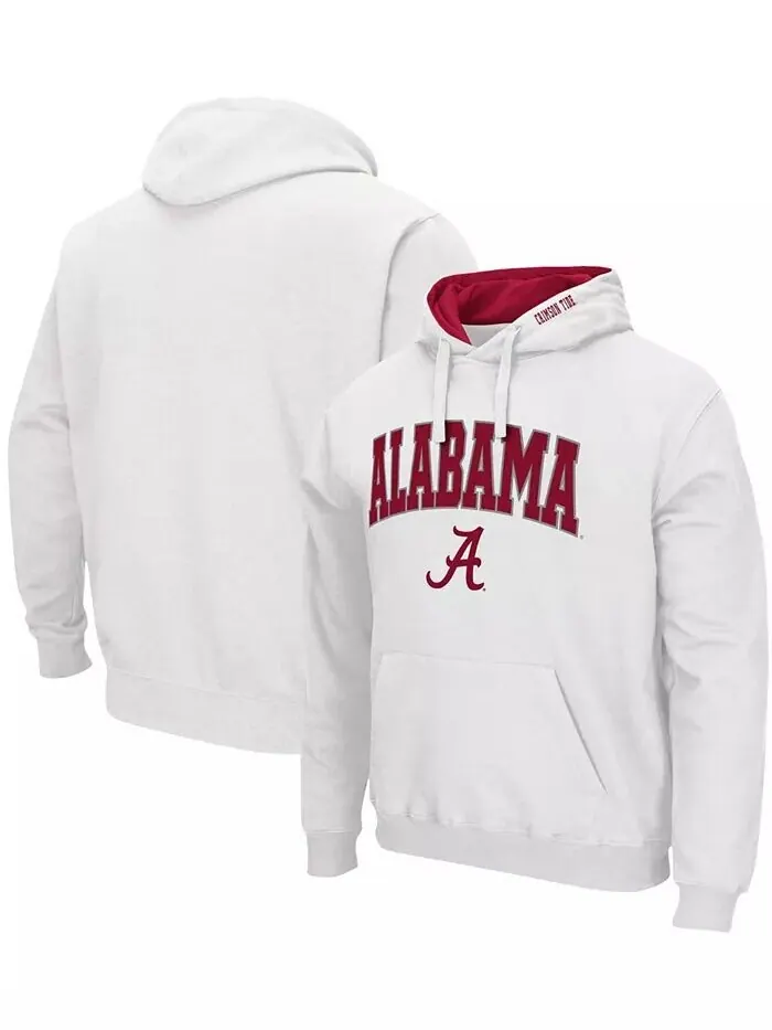 Мужская толстовка с капюшоном Alabama Crimson Tide Arch and Logo 3.0 Colosseum — изображение 1 из 5, белый