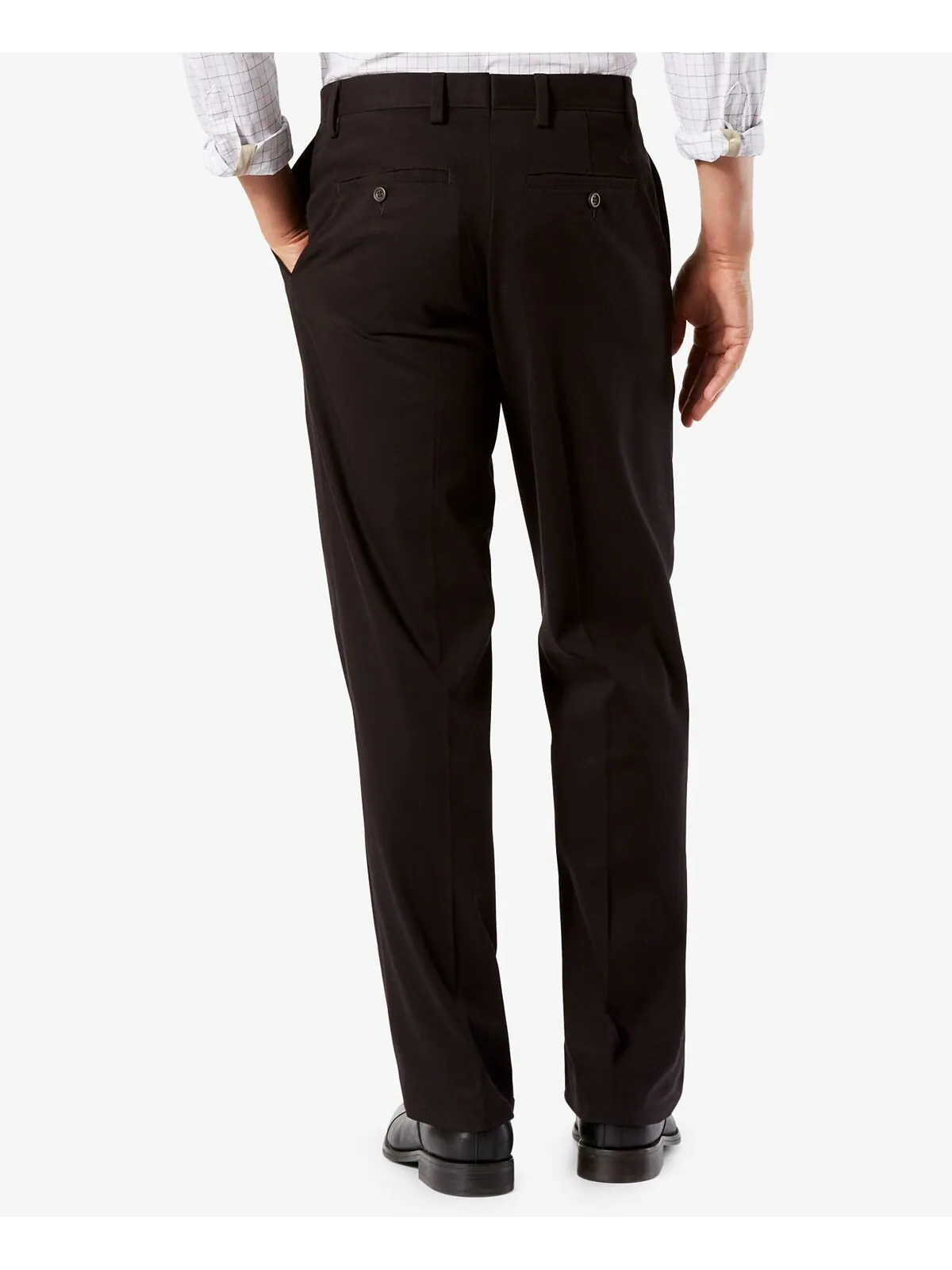 Мужские брюки easy classic fit цвета хаки стрейч Dockers — изображение 2 из 4, черный