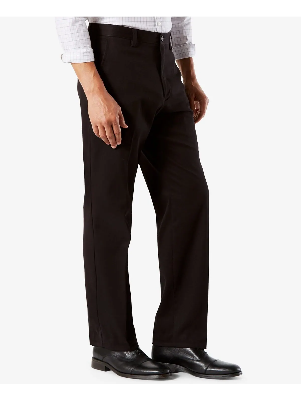 Мужские брюки easy classic fit цвета хаки стрейч Dockers — изображение 3 из 4, черный