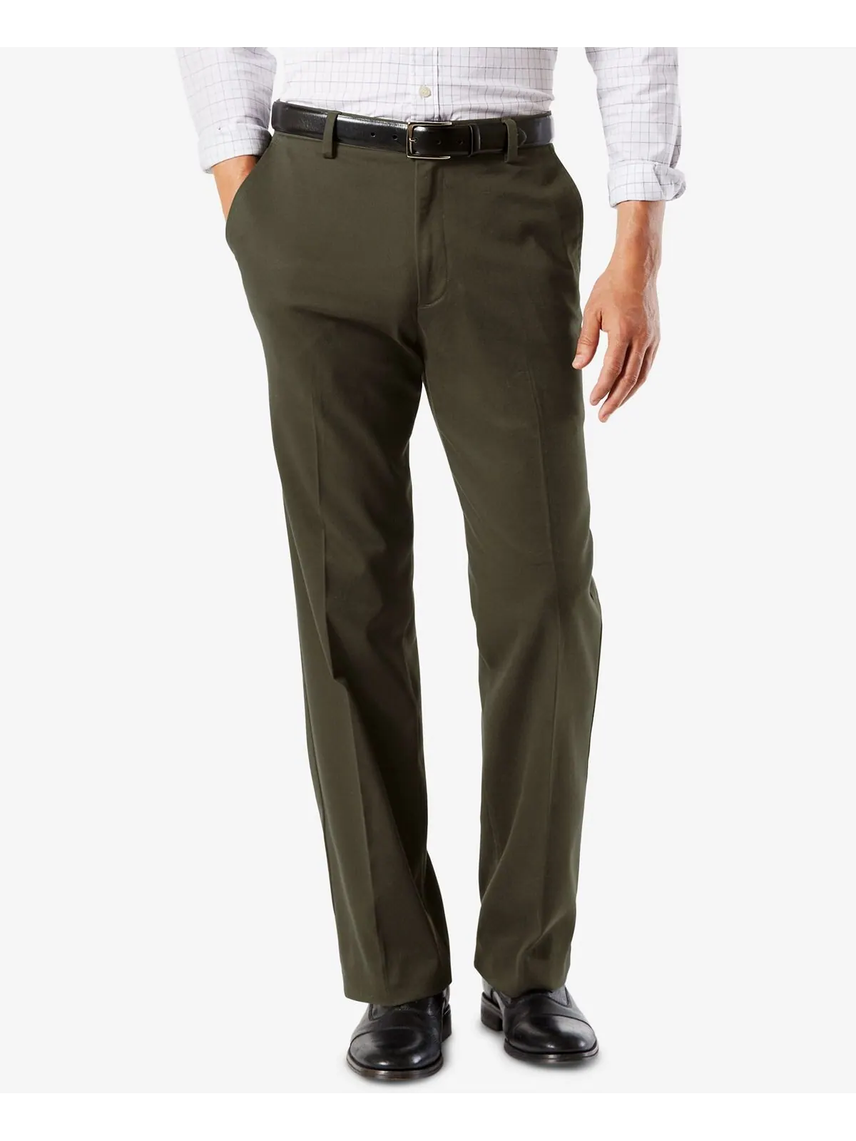 Мужские брюки easy classic fit цвета хаки стрейч Dockers