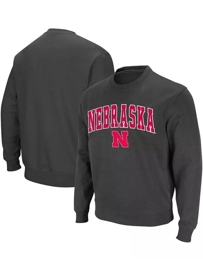 Мужская толстовка-пуловер Nebraska Huskers Arch & Logo Colosseum — изображение 1 из 6, темно-серый