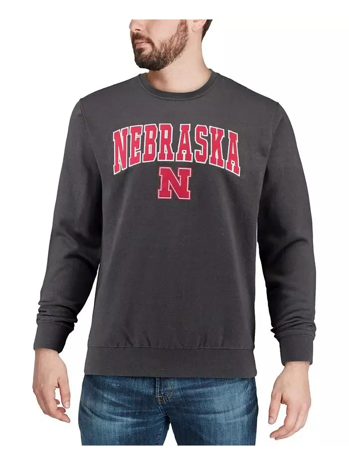 Мужская толстовка-пуловер Nebraska Huskers Arch & Logo Colosseum — изображение 4 из 6, темно-серый