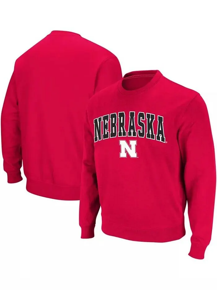 Мужская толстовка-пуловер Nebraska Huskers Arch & Logo Colosseum — изображение 1 из 6, алый