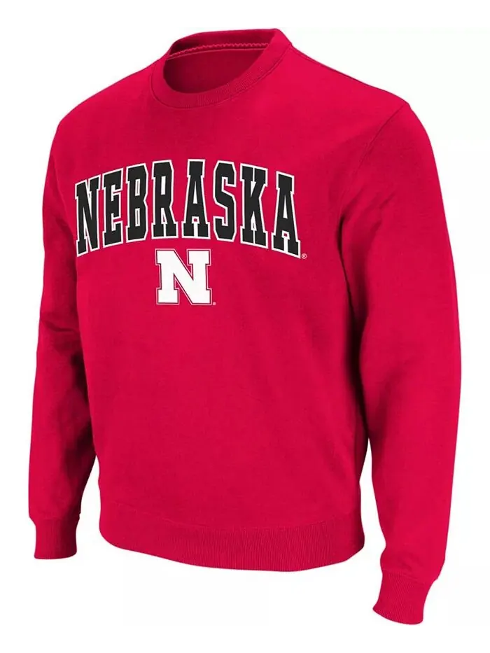 Мужская толстовка-пуловер Nebraska Huskers Arch & Logo Colosseum — изображение 2 из 6, алый