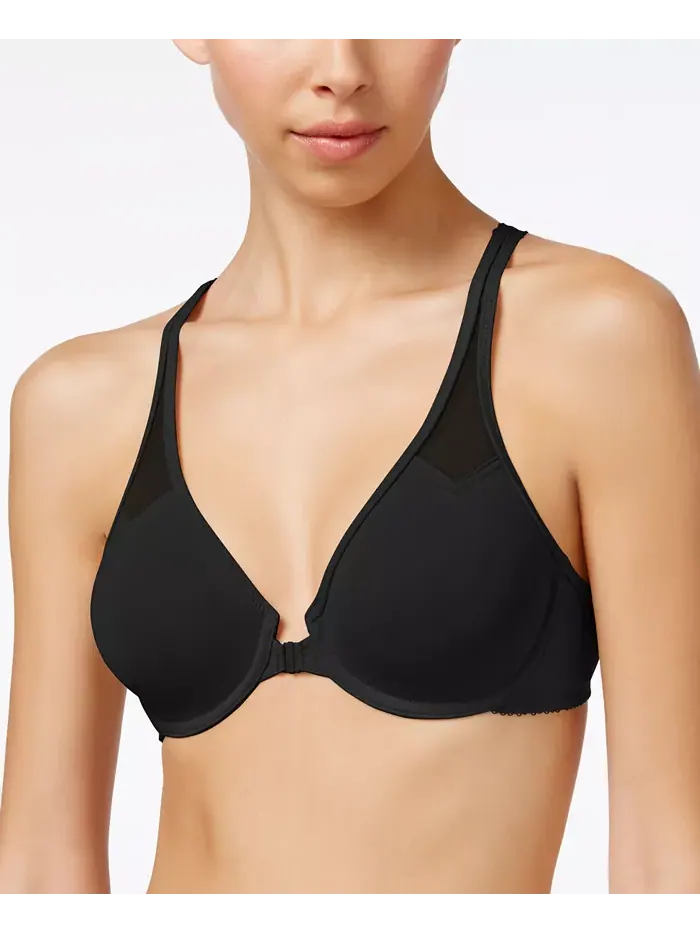 Бюстгальтер Body by Wacoal Racerback с косточками и передней застежкой 65124 — изображение 1 из 13, черный