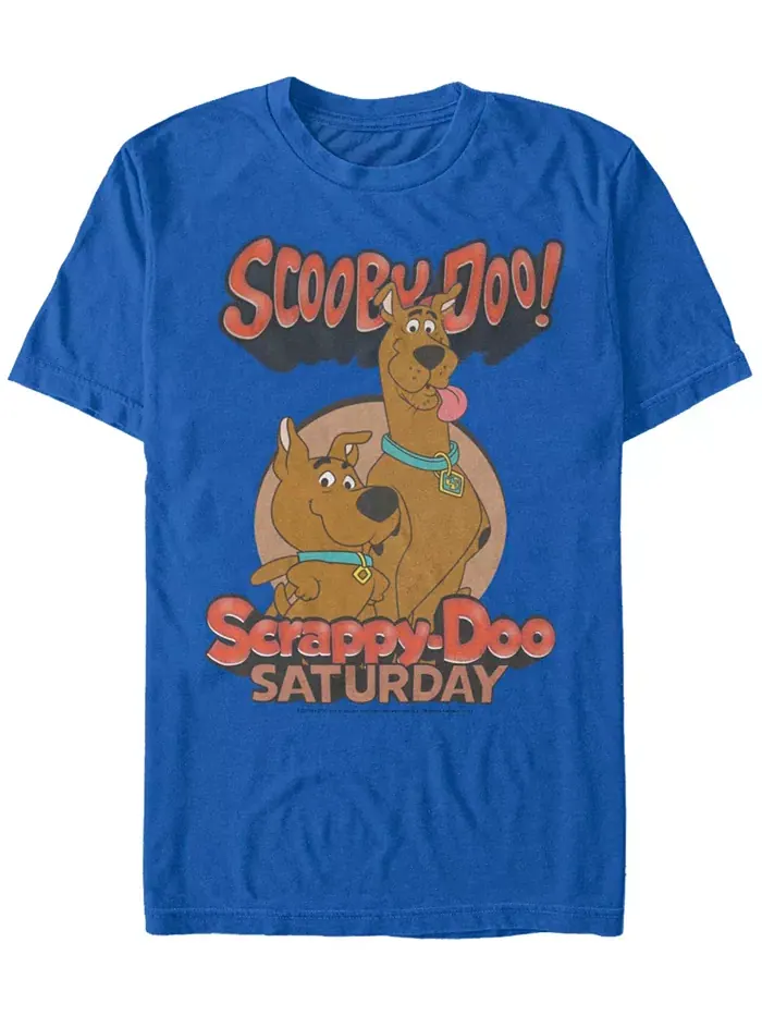 Мужская футболка с коротким рукавом Scooby Doo Saturday Doos Fifth Sun — изображение 1 из 1, королевский