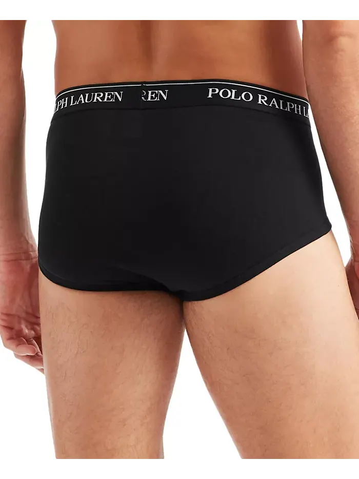 Мужские хлопковые трусы Big & Tall, 3 шт Polo Ralph Lauren — изображение 2 из 3, черный