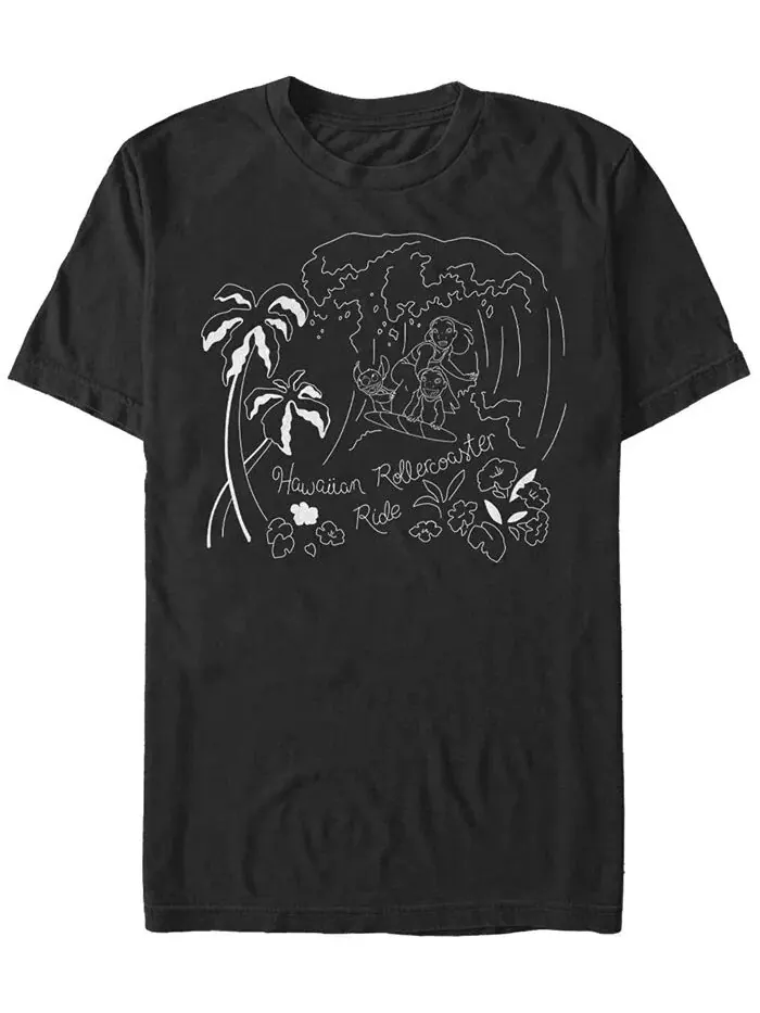 Футболка мужская Stitch Surf Line Art с коротким рукавом Fifth Sun — изображение 1 из 1, черный