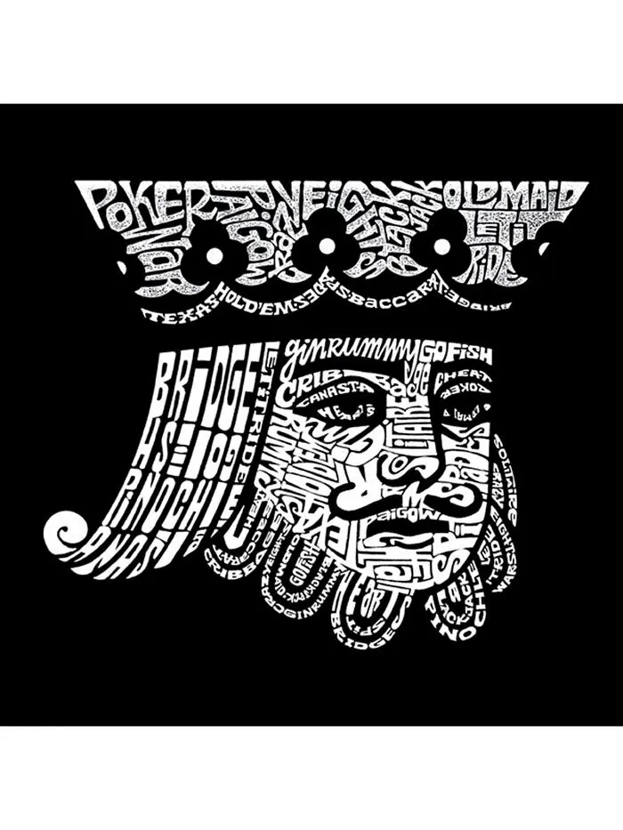 Мужская футболка премиум-класса Word Art — Пиковый король LA Pop Art — изображение 2 из 2, бордовый