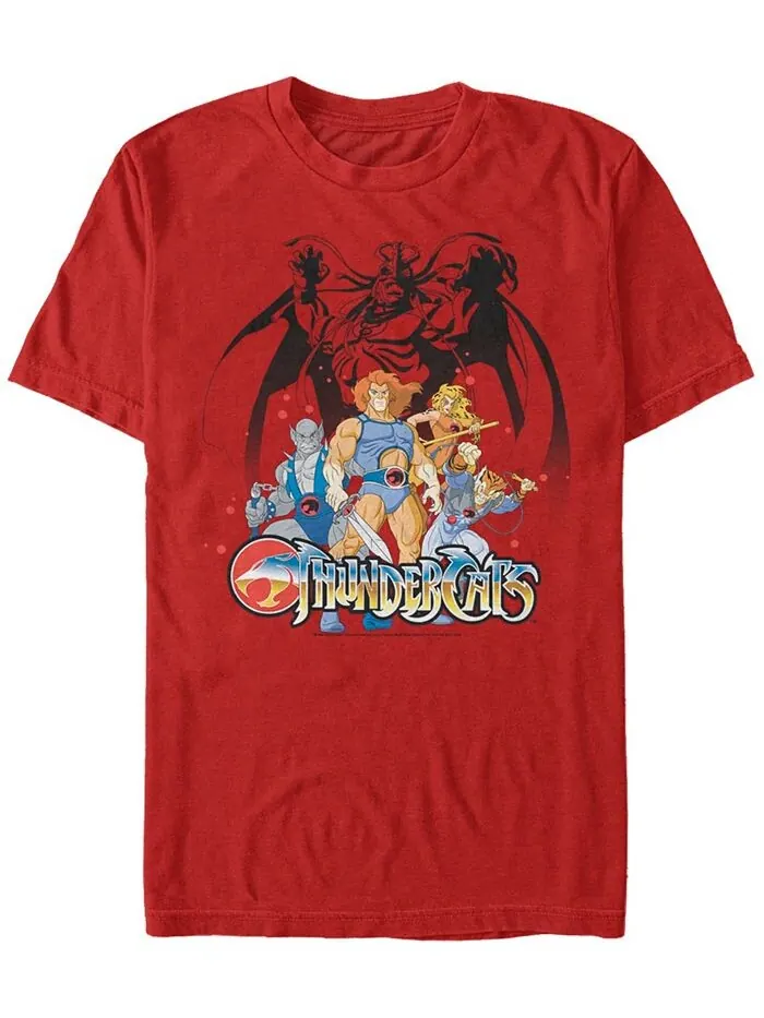 Мужская футболка Thundercats Thundercats Group Shot с коротким рукавом Fifth Sun — изображение 1 из 1, красный