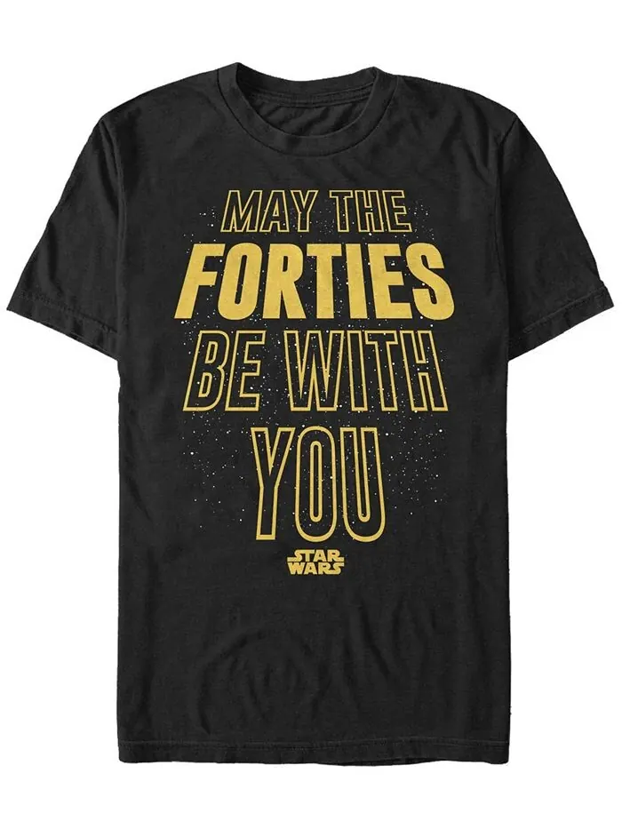 Мужская футболка Forties Be with You с круглым вырезом и короткими рукавами Fifth Sun — изображение 1 из 1, черный