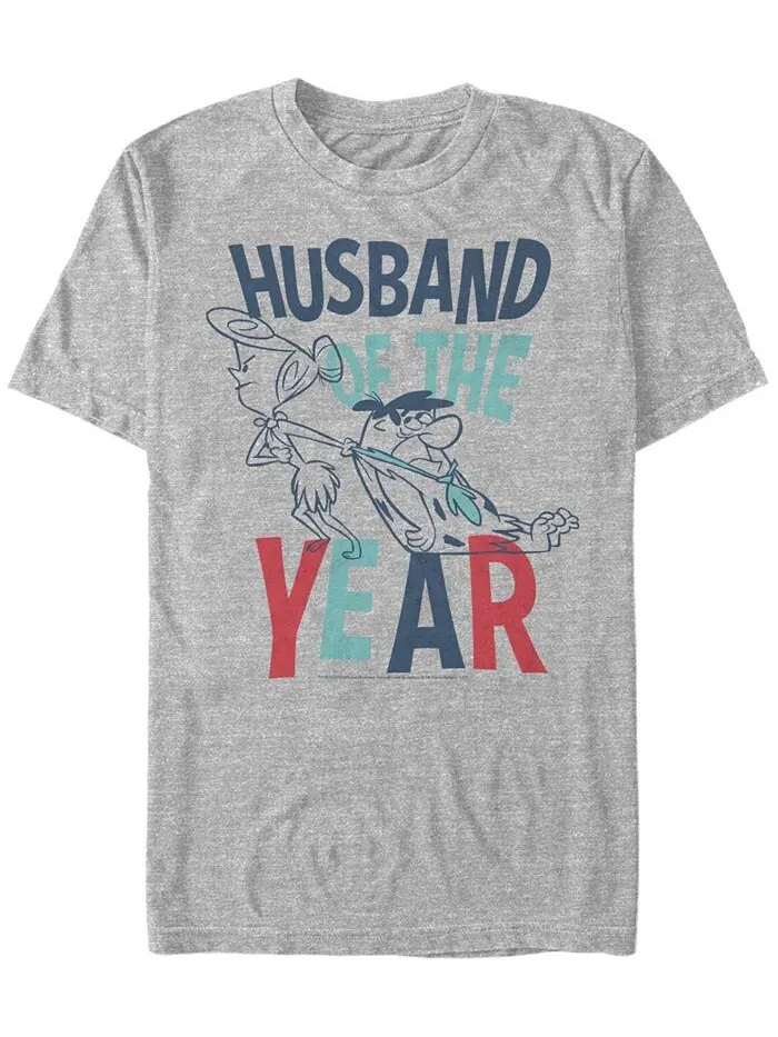 Мужская футболка с коротким рукавом The Flintstones Husband Fred Year Fifth Sun — изображение 1 из 1, приглушенный
