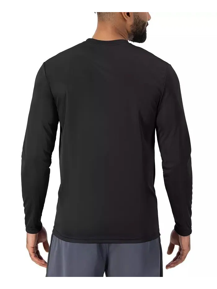 Мужская футболка Sport с длинными рукавами Cool DRI Performance, 2 шт Hanes — изображение 2 из 5, черный