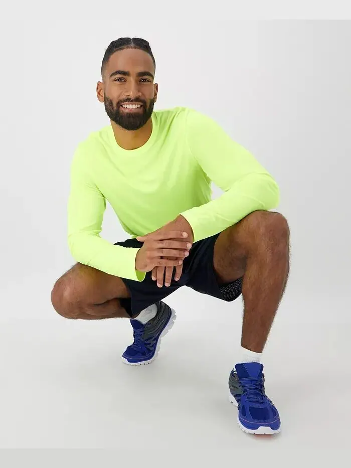 Мужская футболка Sport с длинными рукавами Cool DRI Performance, 2 шт Hanes — изображение 1 из 5, зеленый