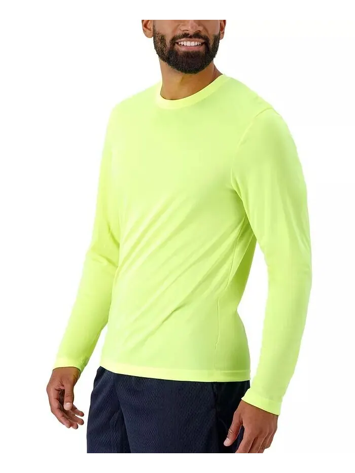 Мужская футболка Sport с длинными рукавами Cool DRI Performance, 2 шт Hanes — изображение 5 из 5, зеленый